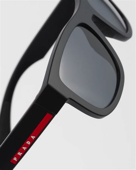 prada linea rossa pandabuy|Lens: Black Prada Linea Rossa Sunglasses .